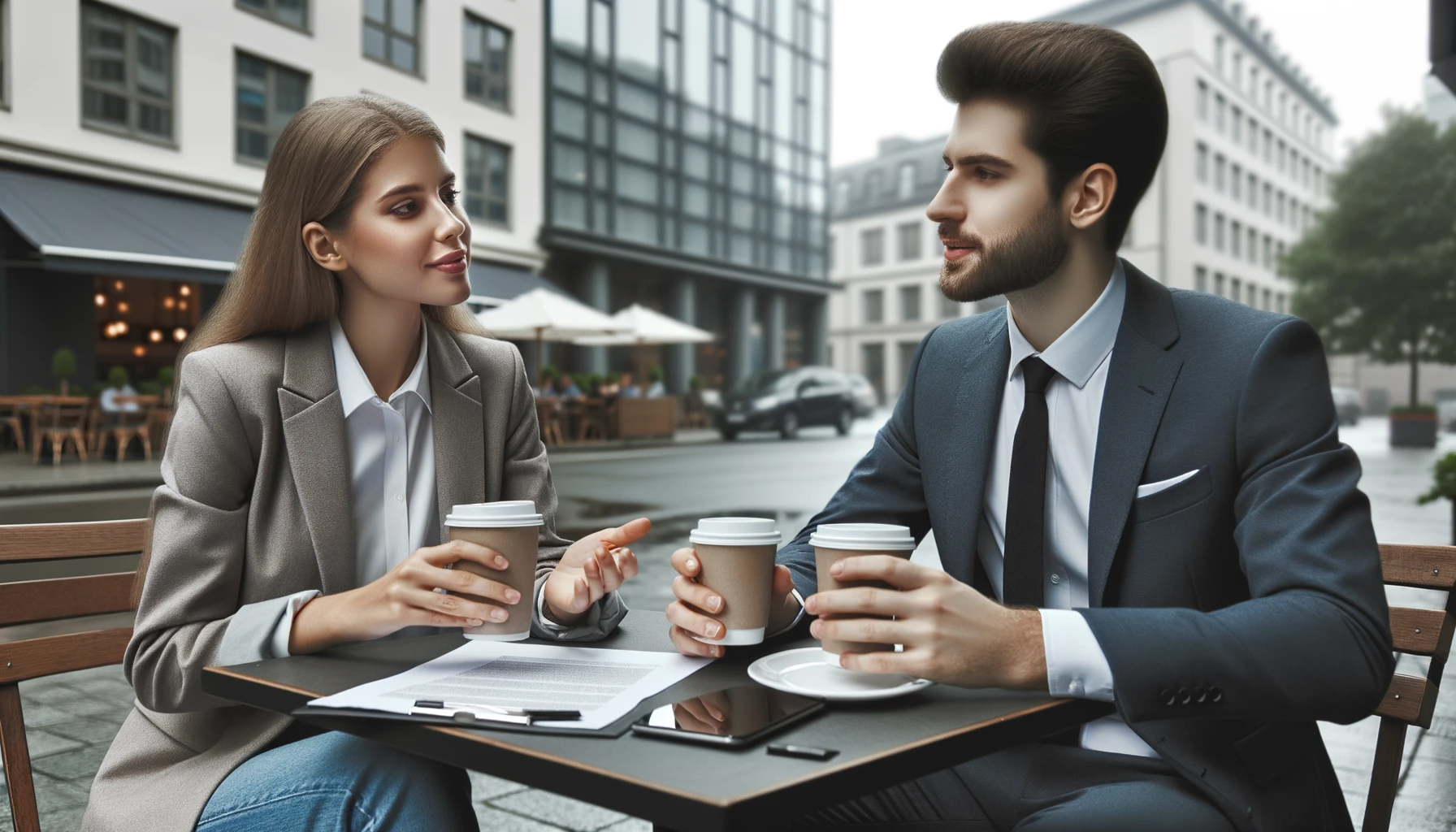 Deux personnes discutant de l'importance du bilan de compétence dans leur carrière à Pau