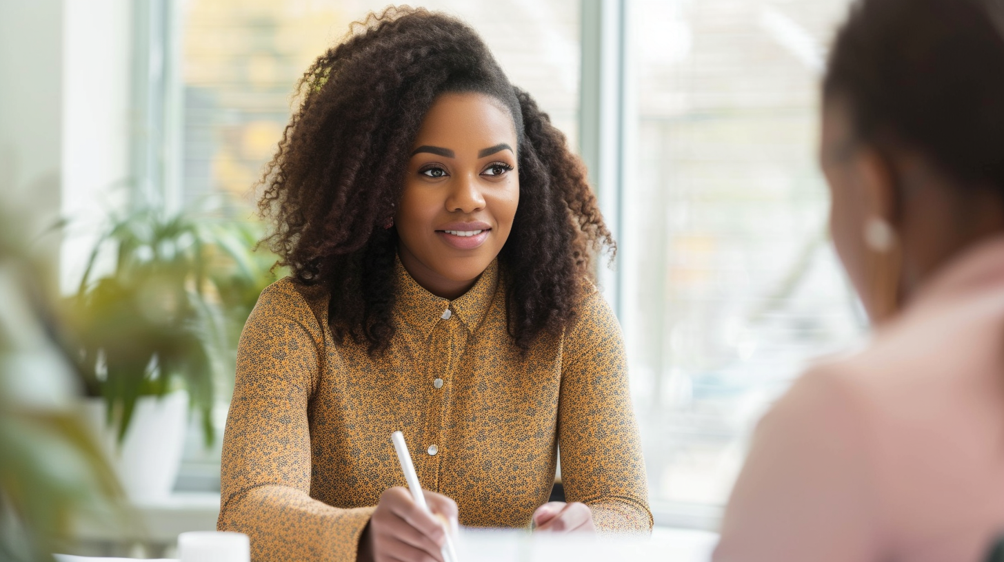 Une femme s'intéressant à la réalisation d'un bilan de compétences à Pau